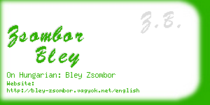 zsombor bley business card